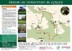 Panneau circuit de randonnée de l'Arboretum de Canappeville